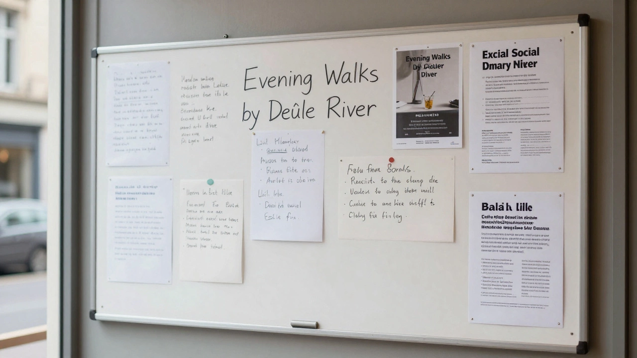 Community board in Lille with handwritten social meetup flyers near a window.